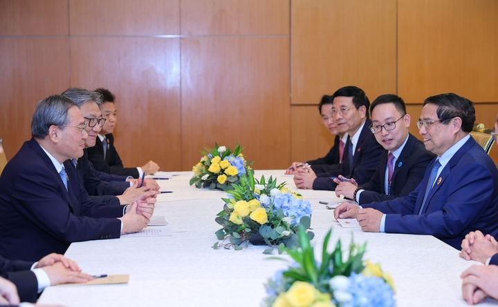 Thủ tướng Phạm Minh Chính có cuộc hội đàm với Thủ tướng Quốc vụ viện Trung Quốc Lý Cường.