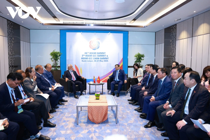 Quang cảnh buổi gặp mặt của lãnh đạo 2 nước.