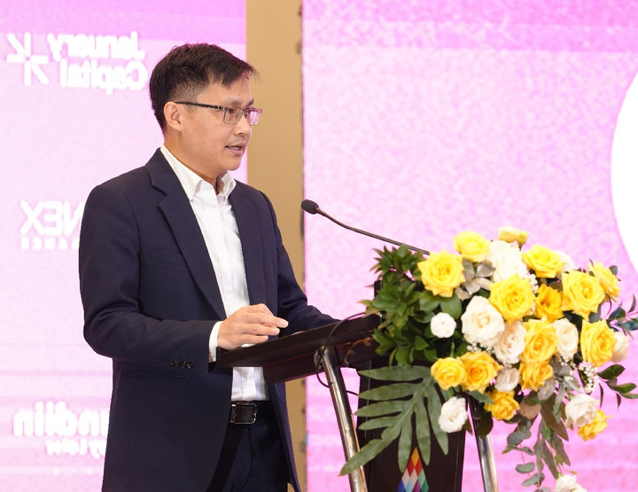 Ông Võ Xuân Hoài, Phó Giám đốc Trung tâm Đổi mới sáng tạo Quốc gia (NIC), phát biểu tại sự kiện.