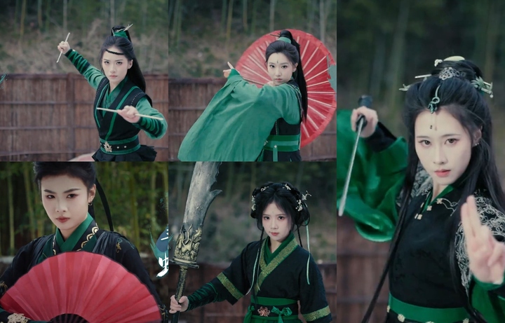 Các thành viên trong nhóm kungfu nữ phái Nga Mi
