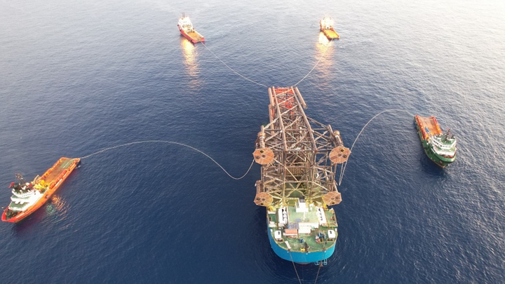 Launching thành công khối chân đế giàn ĐH-01.