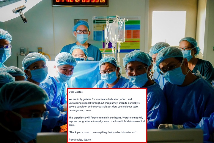 Vợ chồng sản phụ Singapore cảm ơn bác sĩ Việt Nam sau ca thông tim thai kỳ tích