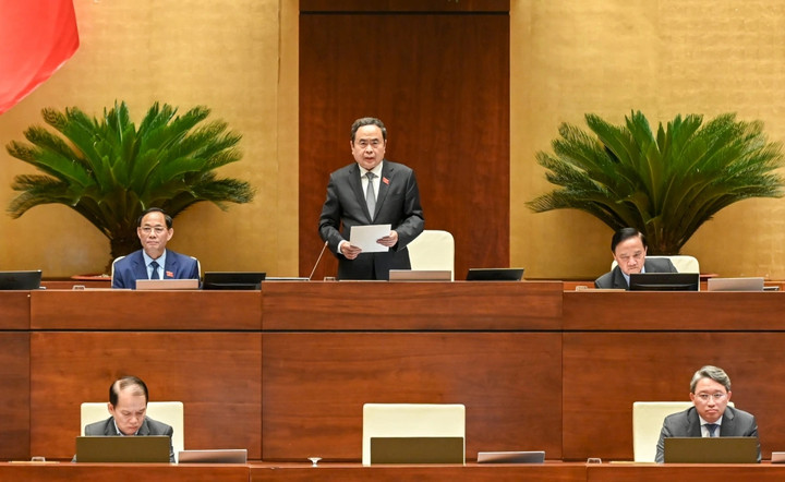 Chủ tịch Quốc hội Trần Thanh Mẫn điều hành phiên làm việc tại Kỳ họp thứ 9