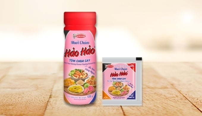 Muối chấm Hảo Hảo chỉ có khối lượng 120gram và 7gram. (Ảnh: Acecook Việt Nam)