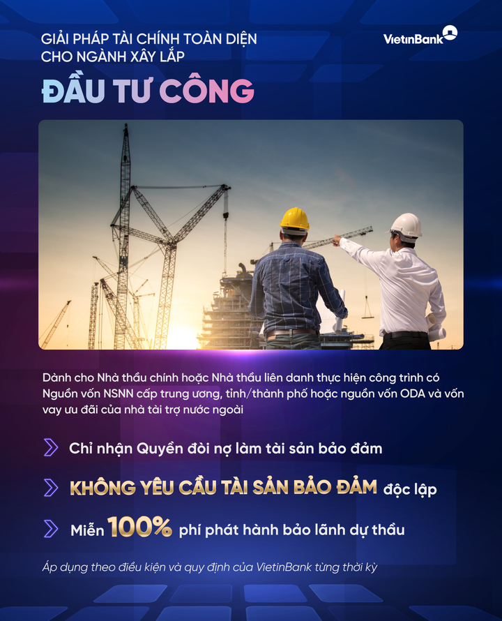VietinBank ra mắt giải pháp tài chính toàn diện cho nhà thầu xây lắp đầu tư công - 1