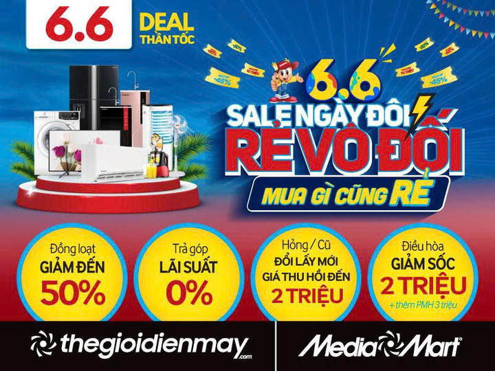 6.6 Sale ngày đôi - rẻ vô đối: MediaMart giảm sốc đến 50% hàng nghìn sản phẩm - 1