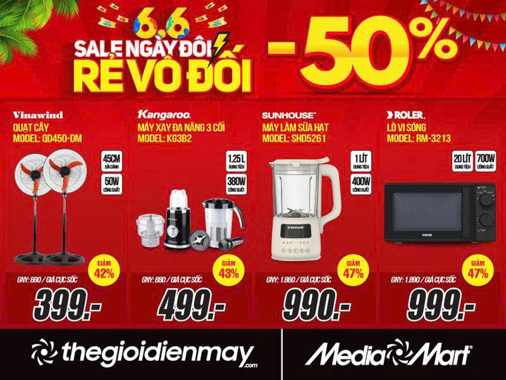 6.6 Sale ngày đôi - rẻ vô đối: MediaMart giảm sốc đến 50% hàng nghìn sản phẩm - 4