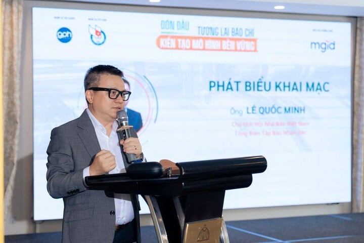 Nhà báo Lê Quốc Minh – Chủ tịch Hội Nhà báo Việt Nam, Tổng Biên tập Báo Nhân Dân. (Ảnh: Minh Hoàn)