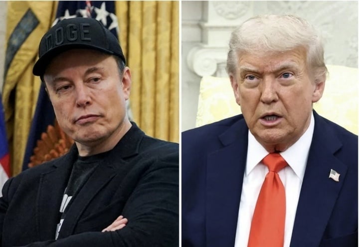 Tỷ phú Elon Musk (trái) và Tổng thống Donald Trump. (Ảnh: CBS News)