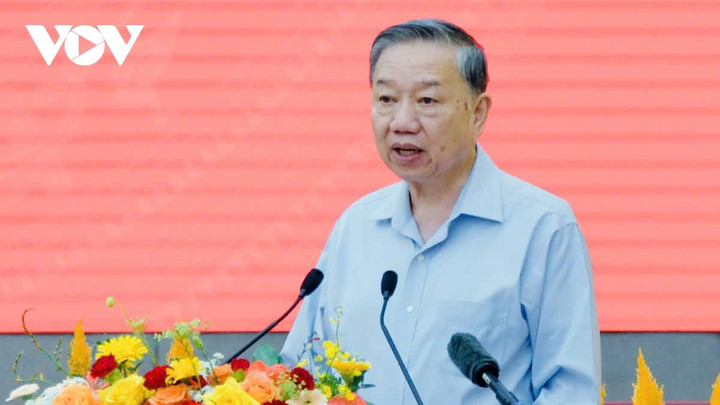 Tổng Bí thư Tô Lâm phát biểu tại buổi làm việc