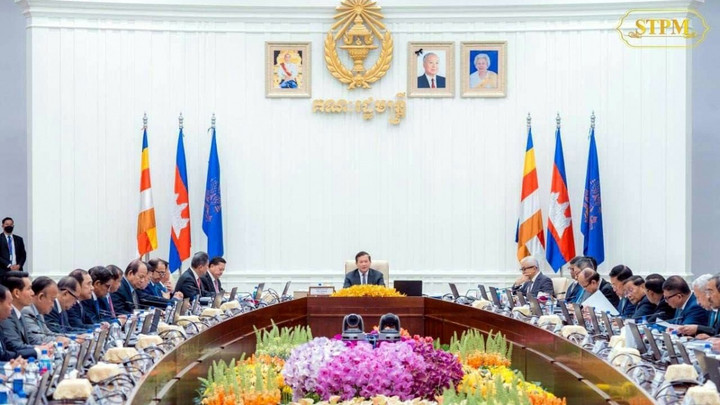 Thủ tướng Hun Manet chủ trì cuộc họp nội các. (Ảnh: FB Thủ tướng Hun Manet)