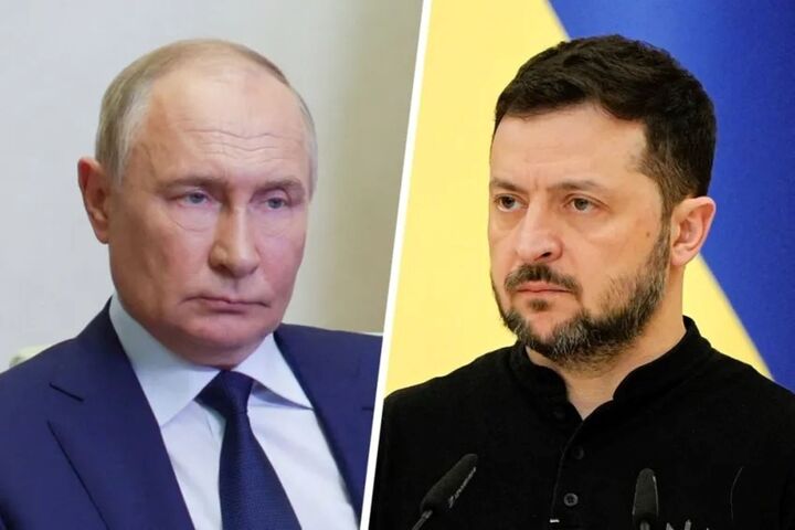 Tổng thống Nga Vladimir Putin và Tổng thống Ukraine Volodymyr Zelensky. (Ảnh: Getty)