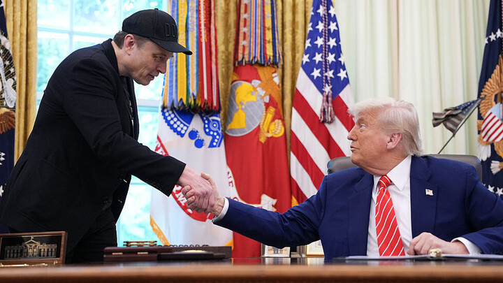 Tổng thống Donald Trump và tỷ phú Elon Musk. (Ảnh: Getty)