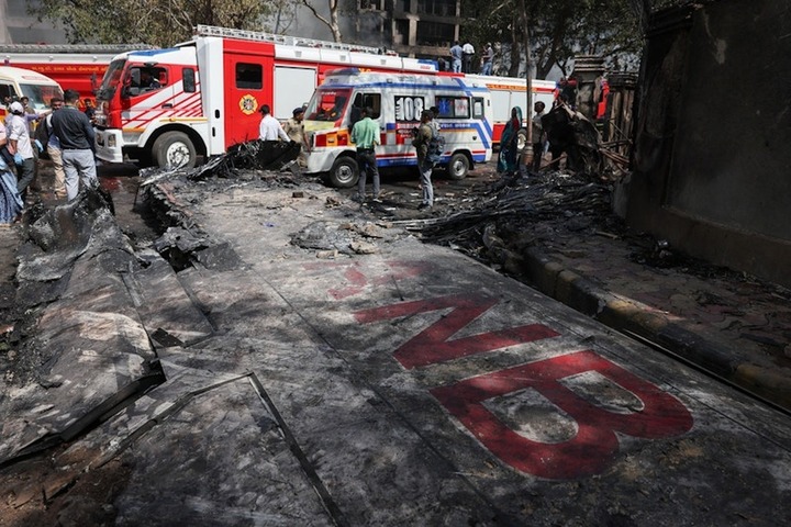 Xác máy bay tại hiện trường. (Ảnh: Reuters)