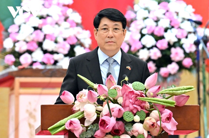 Chủ tịch nước Lương Cường phát biểu tại chiêu đãi.