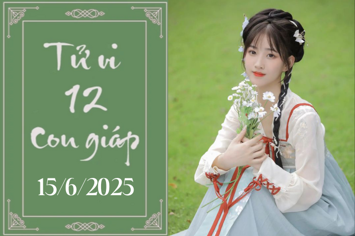 Tử vi 12 con giáp hôm nay ngày 15/6/2025: Thìn chậm trễ, Ngọ ổn định