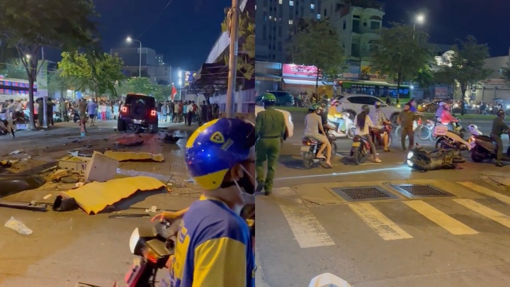 Hiện trường vụ tai nạn giao thông khiến 2 nạn nhân tử vong.