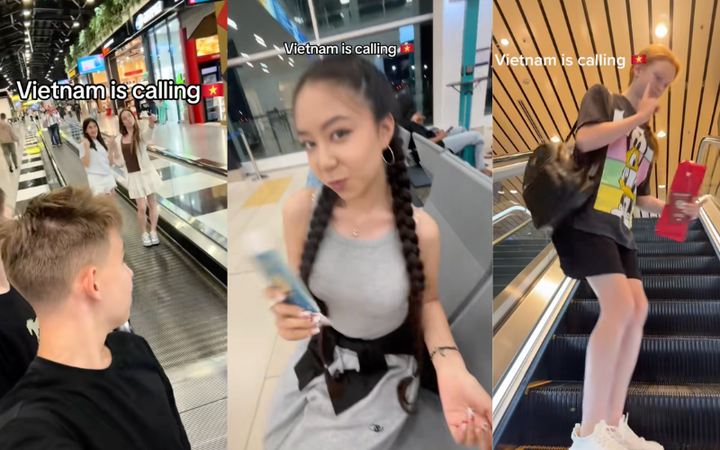 Nhiều bạn trẻ trên thế giới hào hứng khi đến Việt Nam bắt trend. (Ảnh chụp màn hình)