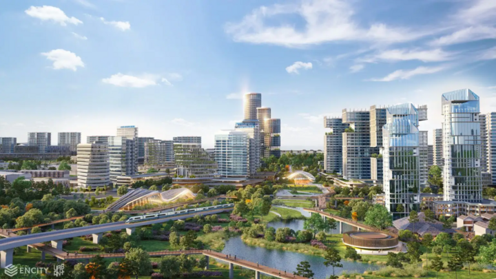 Phối cảnh trung tâm hành chính Biên Hòa Đông Phố. Ảnh: EnCity