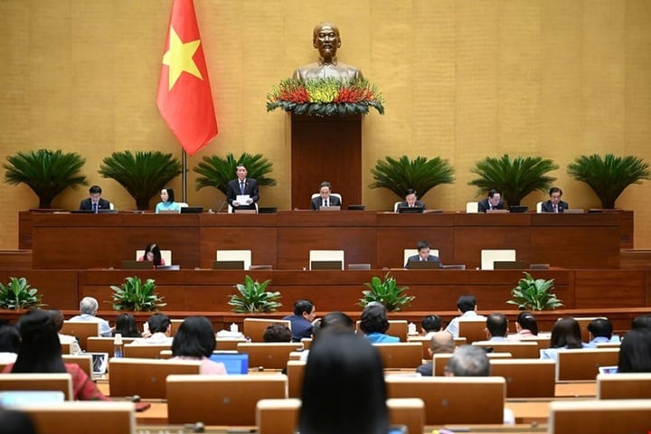 Các đại biểu tại phiên họp sáng 17/6 (Ảnh: Media Quốc hội).
