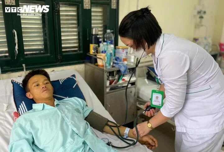 Anh Mua thời điểm điều trị tại bệnh viện.