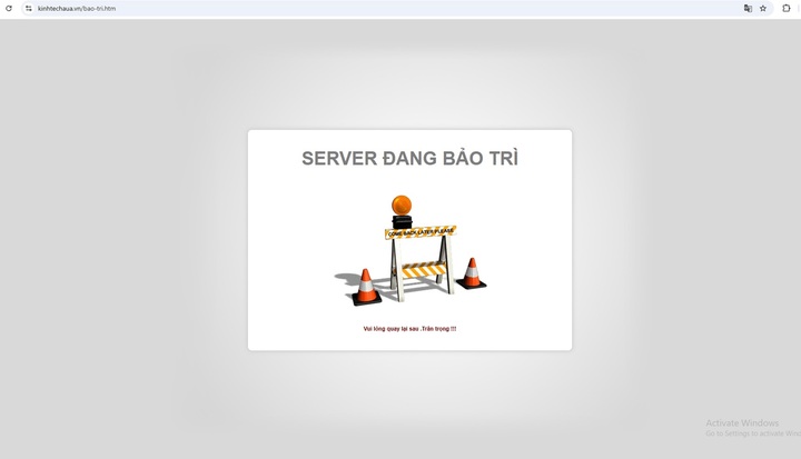 ...và sau khi không thể truy cập. (Ảnh chụp màn hình)