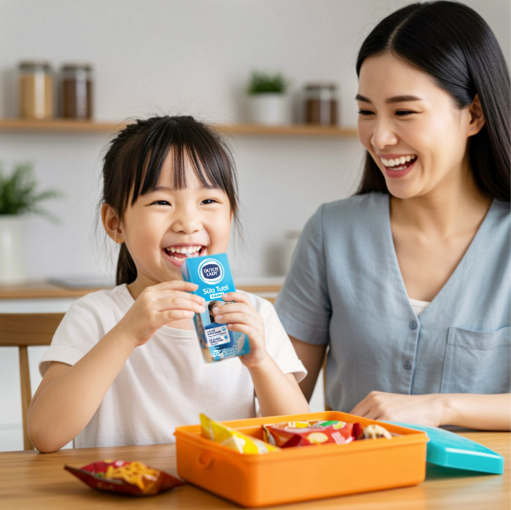 Khi bữa chính không đủ, bữa phụ với sữa là cơ hội vàng để bổ sung vi chất còn thiếu cho con - đơn giản mà hiệu quả.