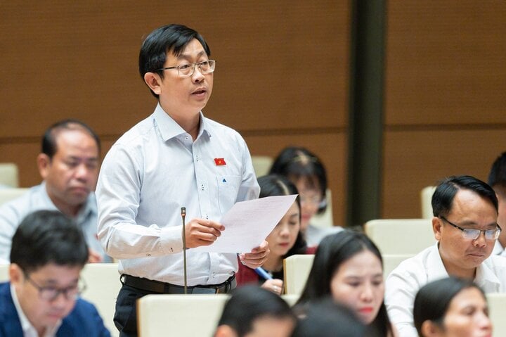 Đại biểu Nguyễn Hữu Thông phát biểu. (Ảnh: quochoi.vn)