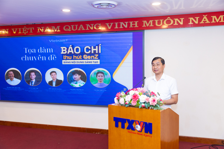 Nhà báo Trần Tiến Duẩn, Tổng Biên tập Báo điện tử VietnamPlus. (Ảnh: Minh Sơn)