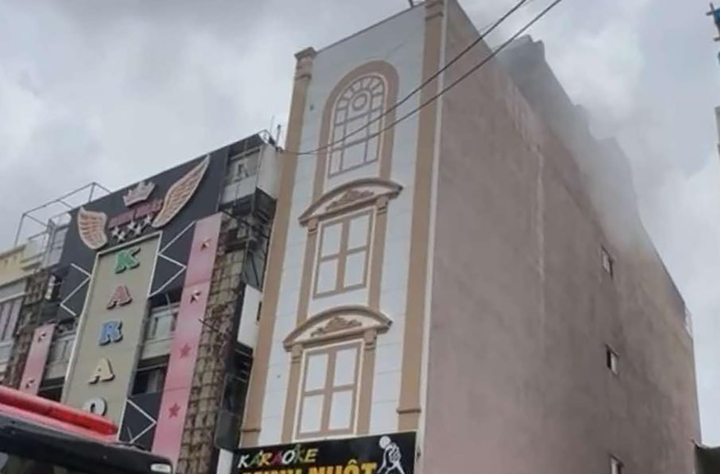 Quán karaoke nơi xảy ra vụ chay khiến 1 người tử vong.