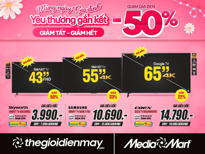 Mừng ngày Gia Đình, MediaMart giảm sâu hết cỡ đến 50% hàng nghìn sản phẩm - 2