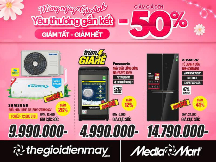 Mừng ngày Gia Đình, MediaMart giảm sâu hết cỡ đến 50% hàng nghìn sản phẩm - 3