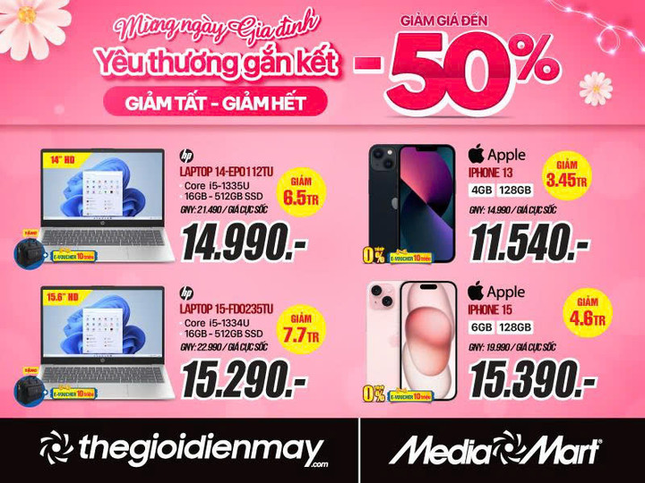 Mừng ngày Gia Đình, MediaMart giảm sâu hết cỡ đến 50% hàng nghìn sản phẩm - 5