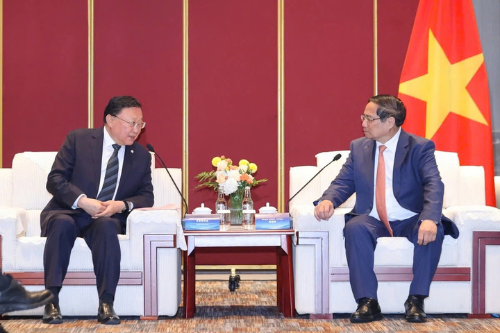Thủ tướng Phạm Minh Chính tiếp ông Vương Đồng Trụ, Chủ tịch Tập đoàn Xây dựng giao thông Trung Quốc (CCCC).
