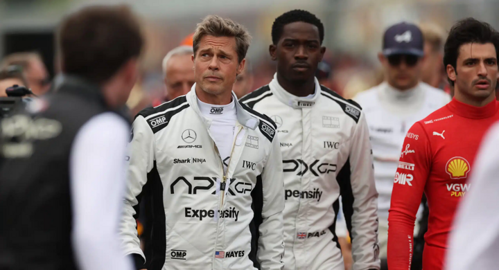 Diễn viên Brad Pitt thủ vai chính trong phim F1 của Apple. (Nguồn: yahoo.com)
