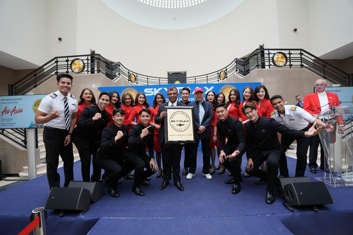 AirAsia được vinh danh là Hãng hàng không giá rẻ tốt nhất thế giới tại Giải thưởng Hàng không Thế giới Skytrax 2025 lần thứ 16 liên tiếp.