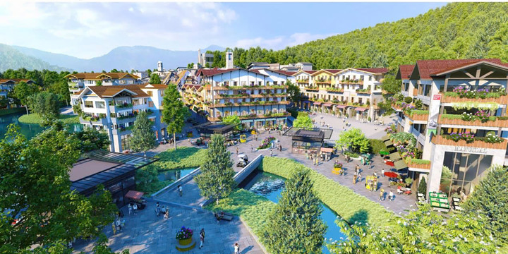 Khu thương mại dịch vụ thuộc Quần thể dự án tại Kim Bôi.