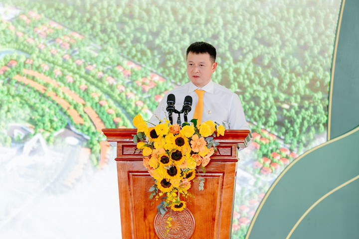 Ông Đặng Minh Trường - Chủ tịch HĐQT Tập đoàn Sun Group - phát biểu tại lễ khởi công.