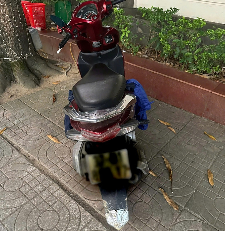 Chiếc xe máy mà Nhật sử dụng khi chạy trốn.