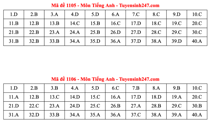 Đáp án đề thi môn tiếng Anh tốt nghiệp THPT năm 2025 tất cả mã đề - 3