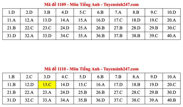 Đáp án đề thi môn tiếng Anh tốt nghiệp THPT năm 2025 tất cả mã đề - 5