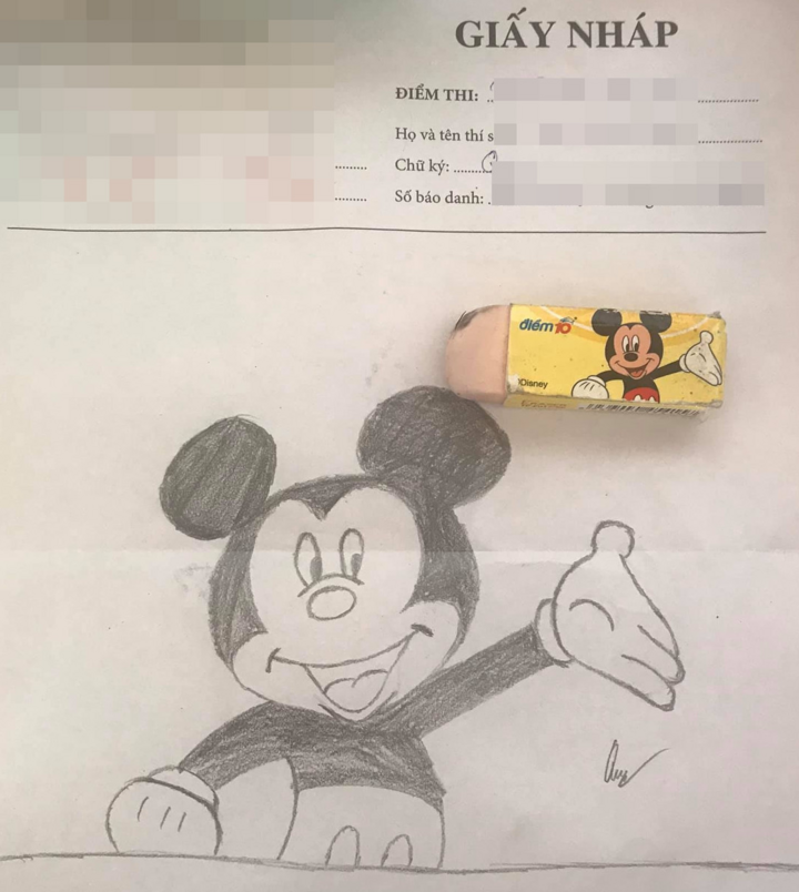 In previous exam seasons, social networks were also stirred up many times because of the unique series of scratch papers of the candidates.