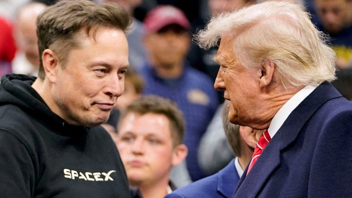 Elon Musk và ông Donald Trump.
