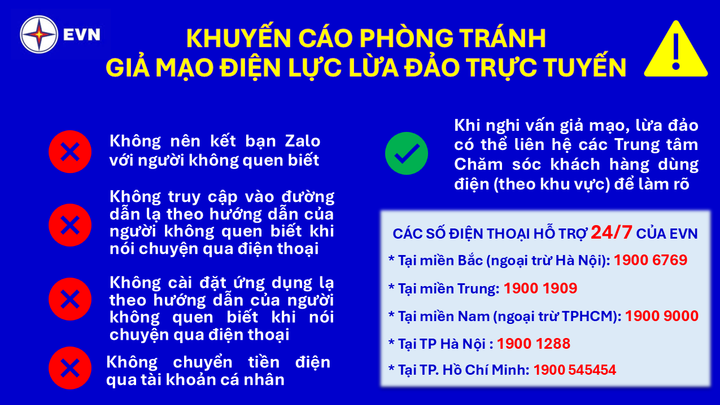 Khuyến cáo phòng tránh lừa đảo trực tuyến.