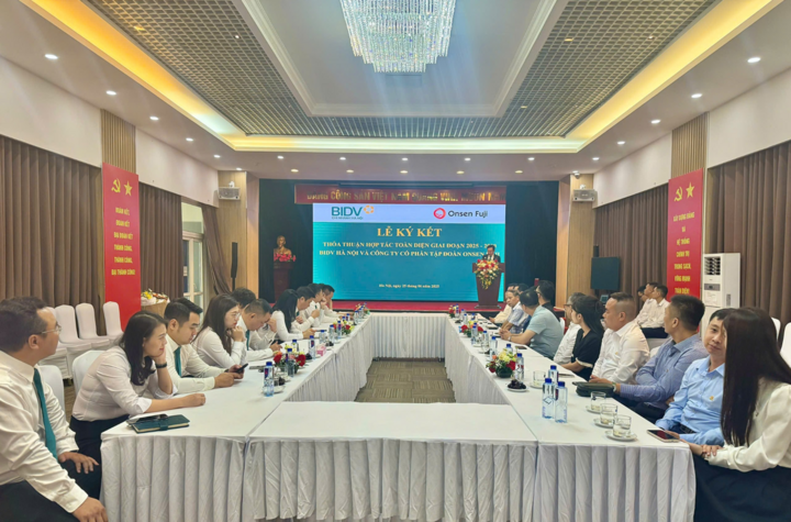 Lễ ký kết diễn ra trang trọng tại trụ sở BIDV Hà Nội, mở ra bước tiến mới trong chiến lược hợp tác tài chính, phát triển hệ sinh thái nghỉ dưỡng trị liệu.