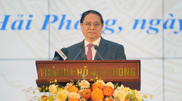 Thủ tướng Phạm Minh Chính phát biểu tại buổi lễ.