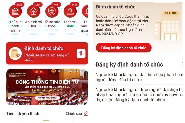 Cơ quan, tổ chức, doanh nghiệp bắt buộc phải định danh điện tử trên ứng dụng VNeID. (Ảnh: Minh Hoàn)