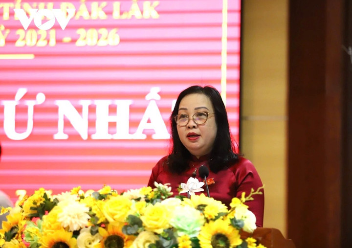 Bà Cao Thị Hoà An, Phó Bí thư Thường trực Tỉnh ủy, được chỉ định giữ chức Chủ tịch HĐND tỉnh Đắk Lắk nhiệm kỳ 2021-2026.