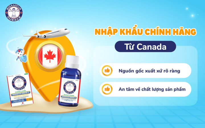 DHA BioAmicus Omega-3 nhập khẩu chính hãng từ Canada.