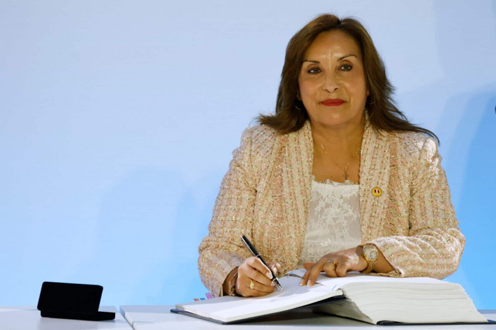 Tổng thống Peru Dina Boluarte. (Ảnh: Agence France-Presse)